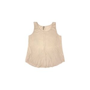 XCVI Slub Knit Cotton Modal Tank Top in Beige Tan Neutral – Size Large